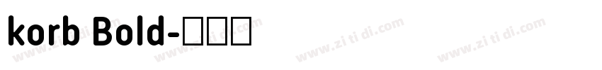 korb Bold字体转换